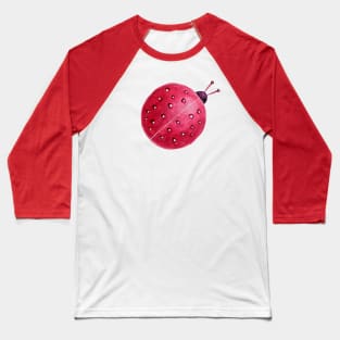 Pretty Spherical Abstract Watercolor Ladybug Baseball T-Shirt